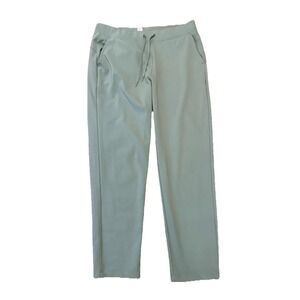 Yogalicious Lux Avenue Straight Leg Pants Women's Sage Green Sz. L With Pockets